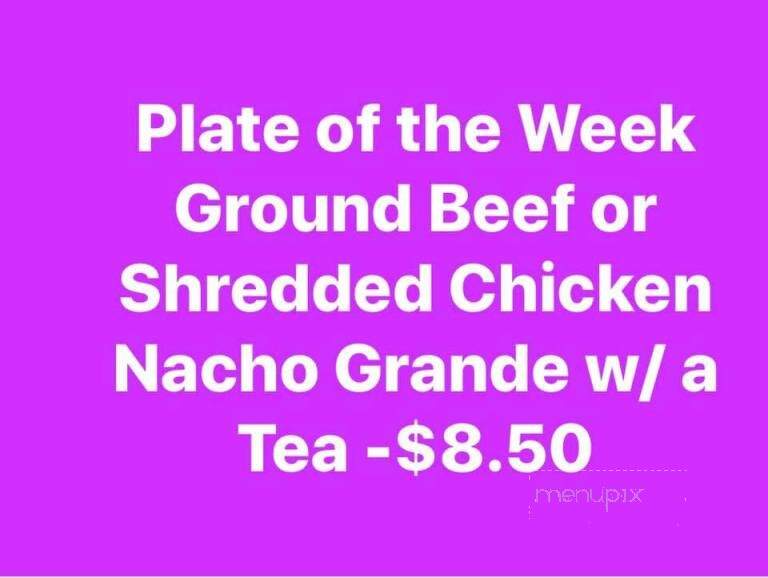Garcia's Mexican Food Restaurant - Lockhart, TX menu_pic