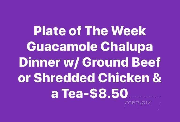 Garcia's Mexican Food Restaurant - Lockhart, TX menu_pic
