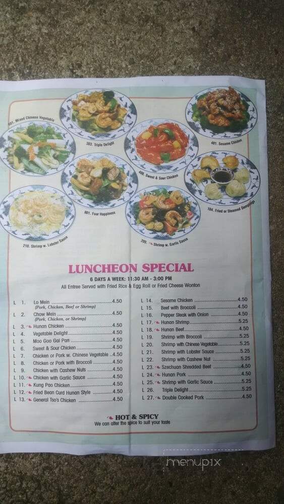 Mandarin Express Restaurant - Madison, VA menu_pic