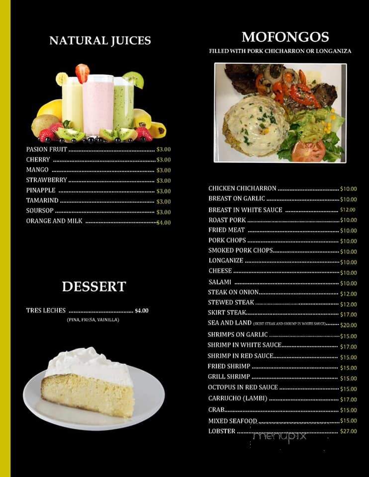 Wanda Mofongo House - Scranton, PA menu_pic