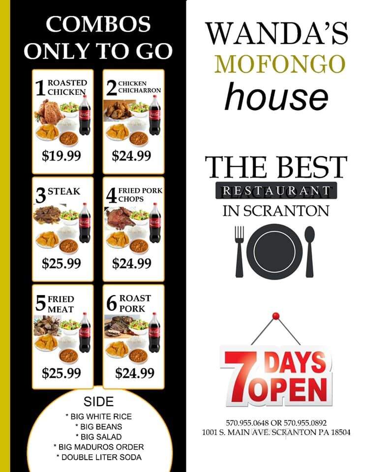 Wanda Mofongo House - Scranton, PA menu_pic