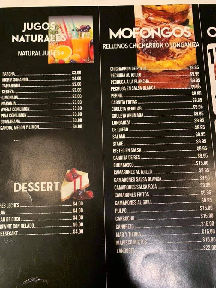 Wanda Mofongo House - Scranton, PA menu_pic