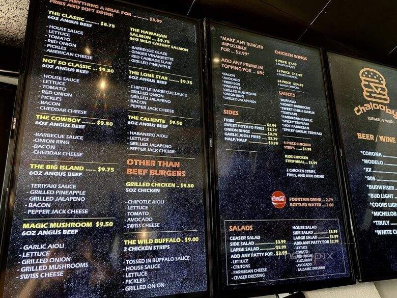 Chalooby's Burgers & Wings - Redlands, CA menu_pic