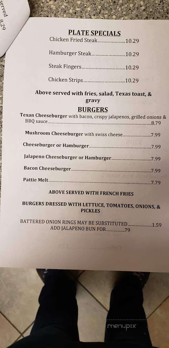 Joni's Cafe - Snyder, TX menu_pic