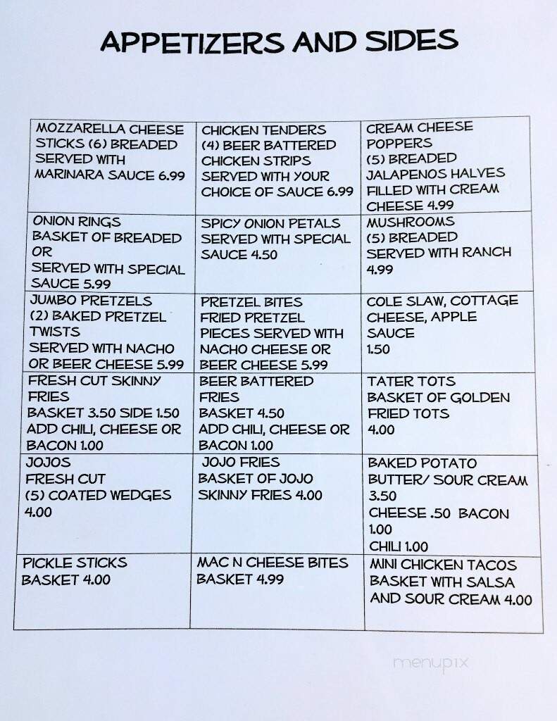 Timmys New Milford Cafe - Rootstown, OH menu_pic