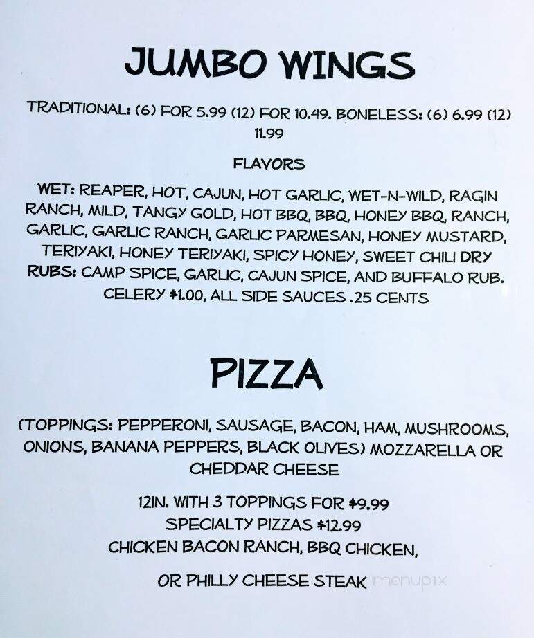 Timmys New Milford Cafe - Rootstown, OH menu_pic