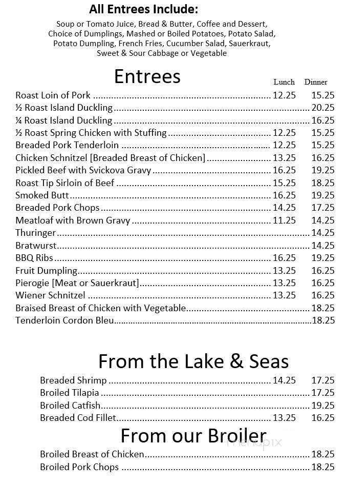 Westchester Inn - Westchester, IL menu_pic