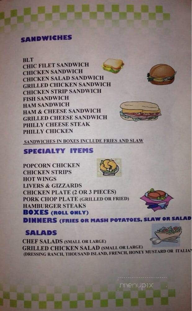 Chic Restaurant - Johnsonville, SC menu_pic
