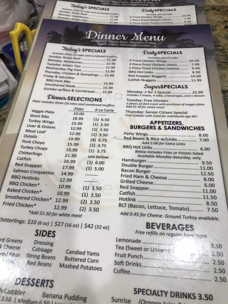M & M Soul Food - Carson, CA menu_pic
