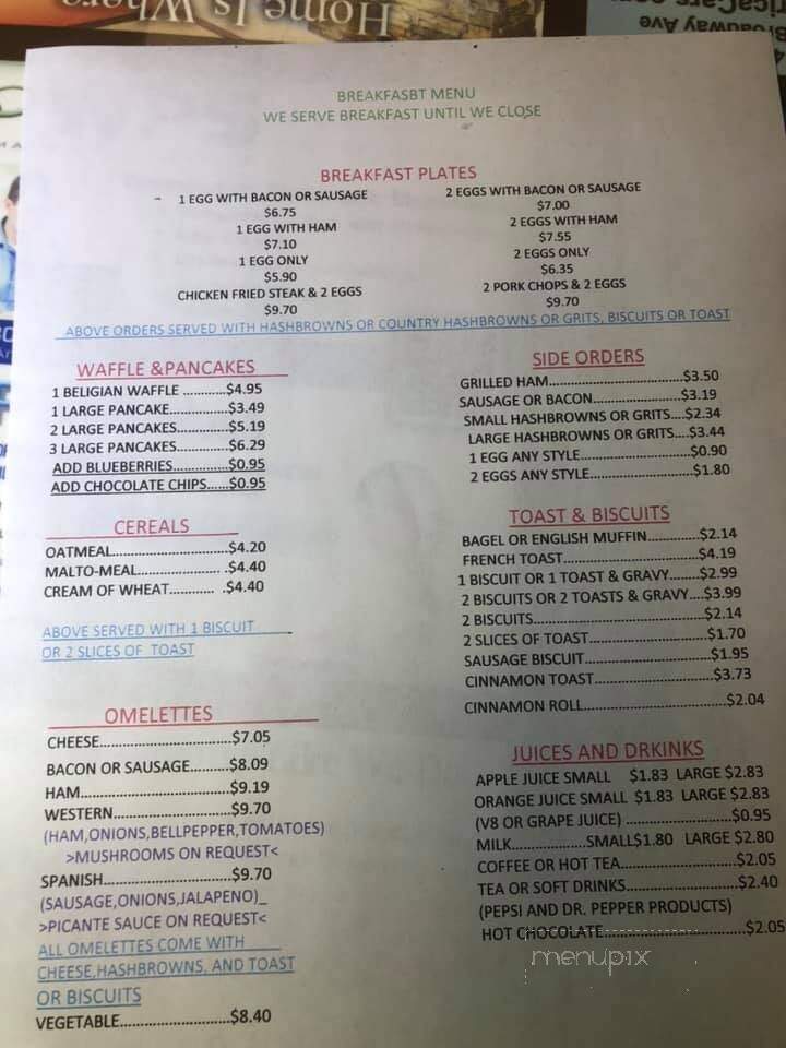 Aldridge Coffee Shop - Ada, OK menu_pic
