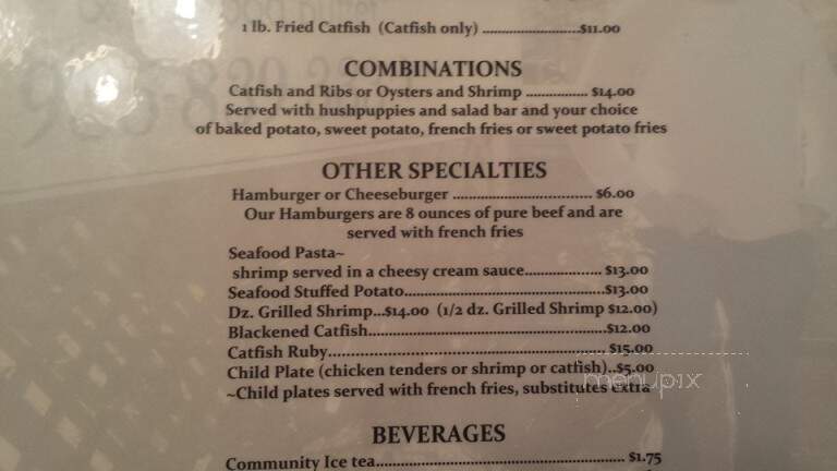 Bo's Steakhouse and Seafood Buffet - Franklinton, LA menu_pic