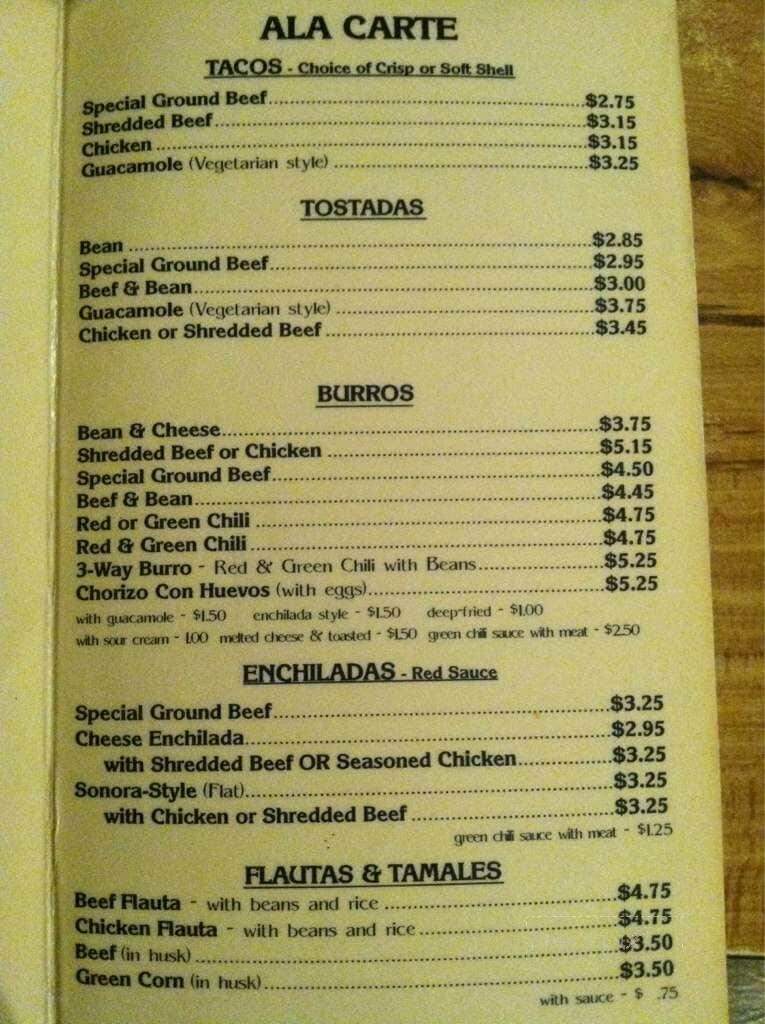 Mi Amigo Ricardo - Casa Grande, AZ menu_pic