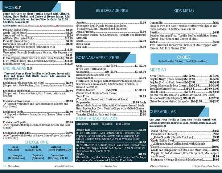 Posada Grill - Shelburne Falls, MA menu_pic