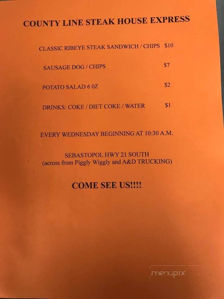 County Line Steakhouse - Philadelphia, MS menu_pic