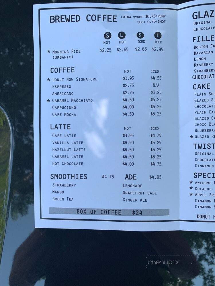 Donut Now - Buford, GA menu_pic