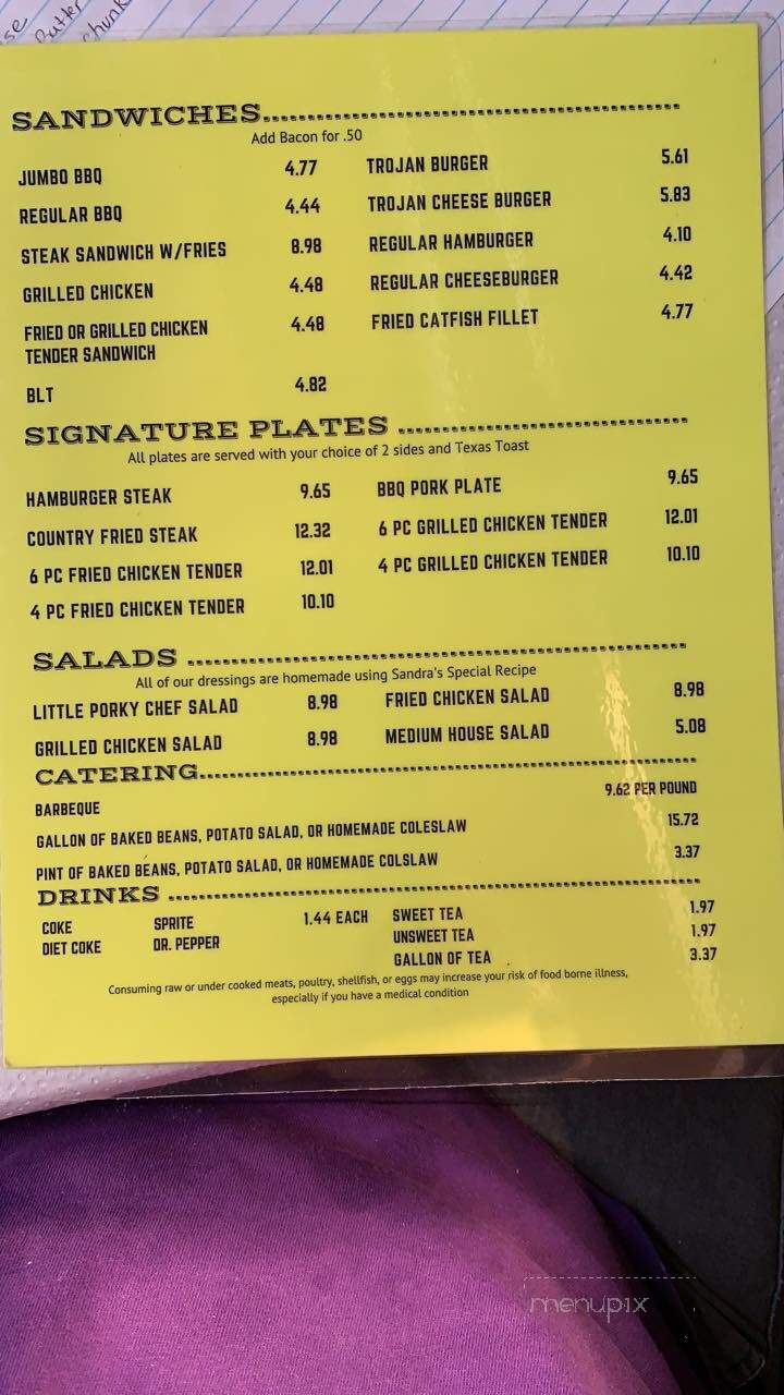 Little Porkys - Columbus, MS menu_pic