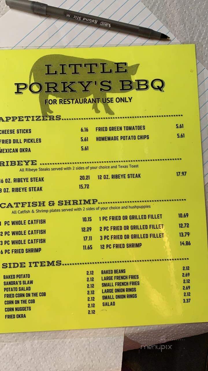 Little Porkys - Columbus, MS menu_pic