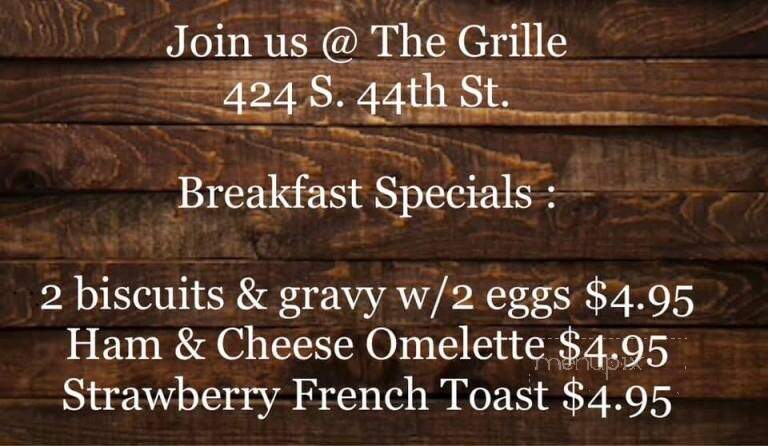 The Grille - Mount Vernon, IL menu_pic