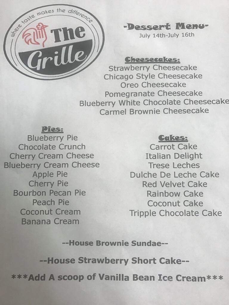 The Grille - Mount Vernon, IL menu_pic