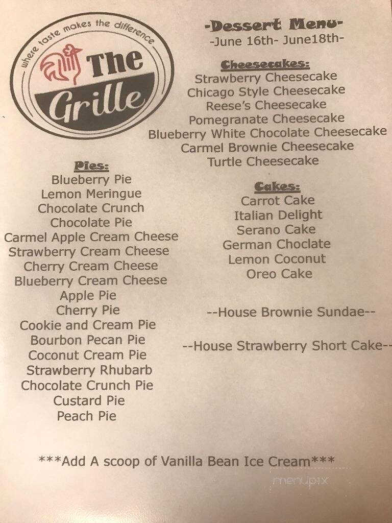 The Grille - Mount Vernon, IL menu_pic
