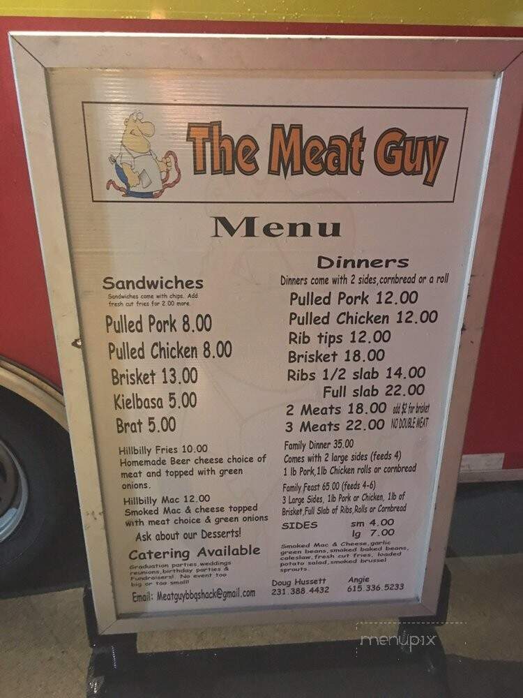 The Meat Guys BBQ Shack - Monroe, MI menu_pic