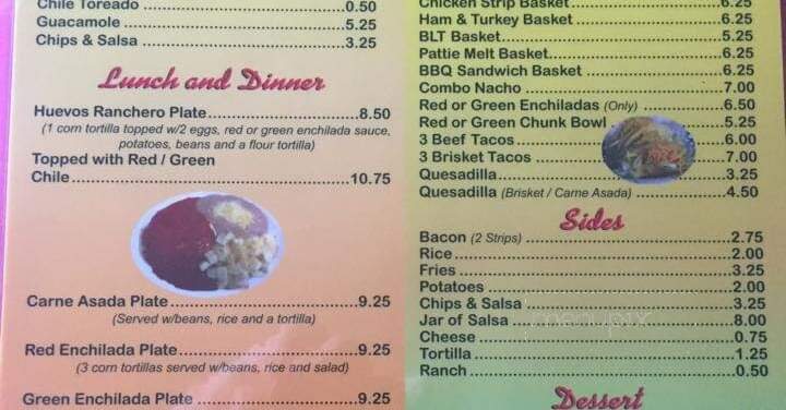 Licha's Kitchen - Loving, NM menu_pic