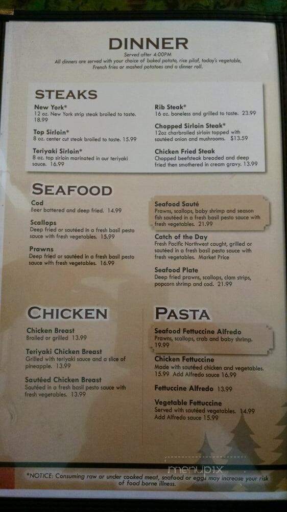 In Place - Forks, WA menu_pic