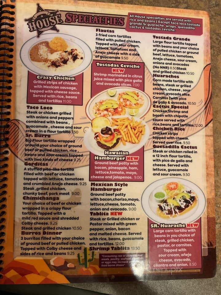 Cactus - Milan, IL menu_pic