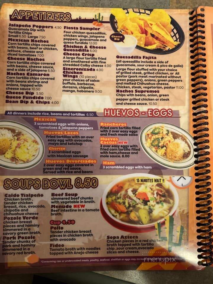 Cactus - Milan, IL menu_pic