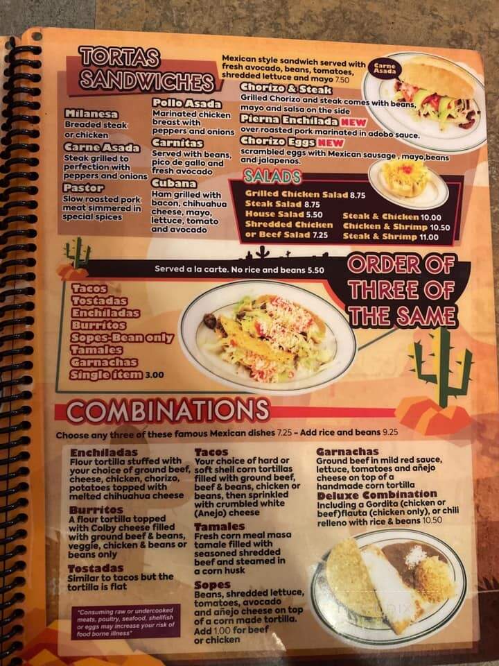 Cactus - Milan, IL menu_pic