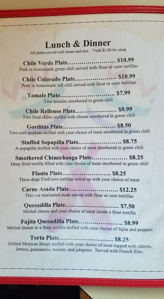 Los Dominguez Family Mexican - Wheatland, WY menu_pic