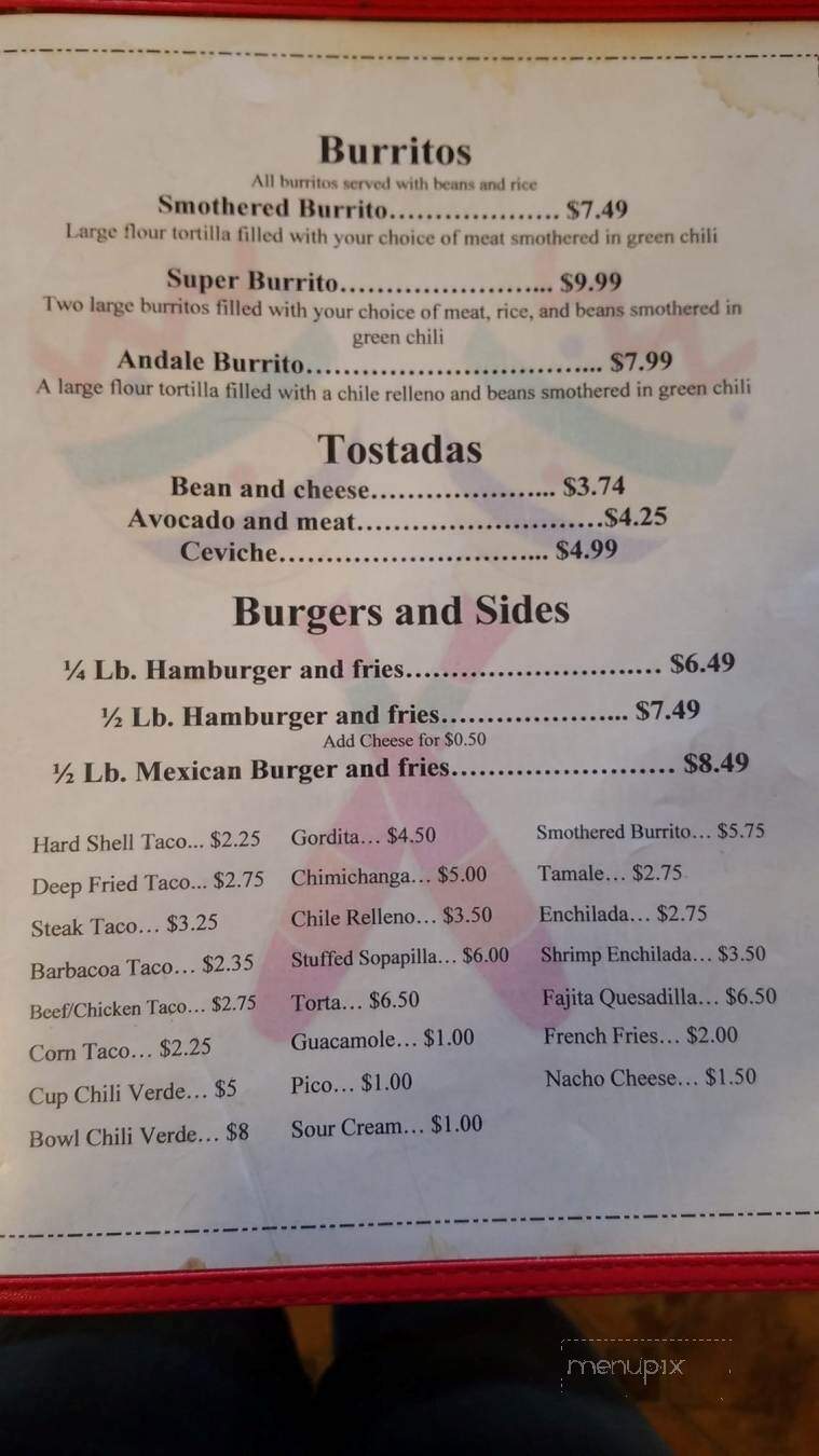 Los Dominguez Family Mexican - Wheatland, WY menu_pic