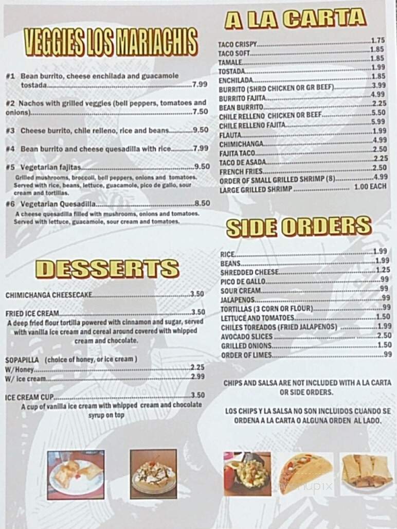 Los Mariachis - Anderson, MO menu_pic
