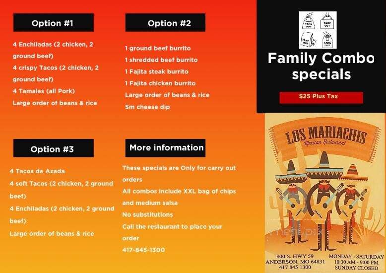 Los Mariachis - Anderson, MO menu_pic