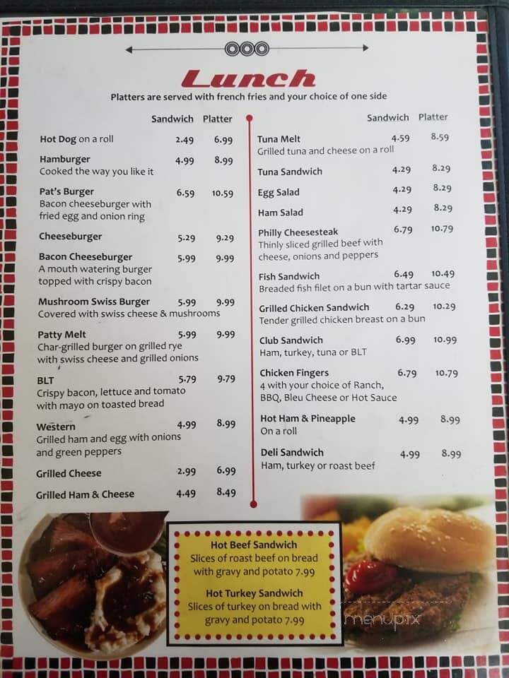 Modern Diner - Wellsville, NY menu_pic