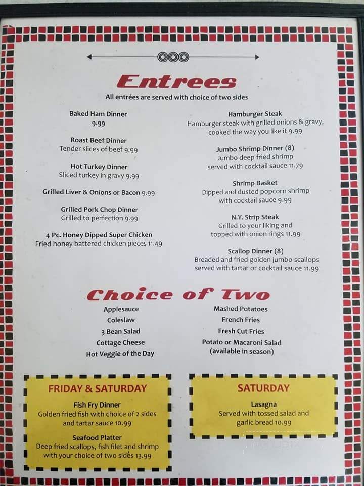 Modern Diner - Wellsville, NY menu_pic