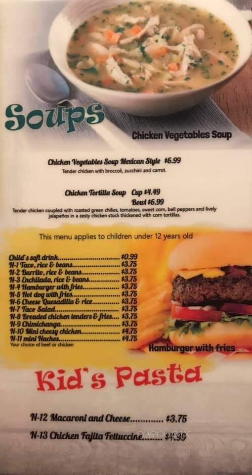 Casa Mexico Bar & Grill - Tullahoma, TN menu_pic