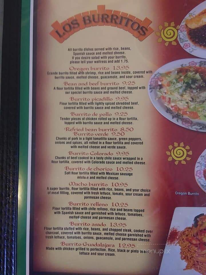 Guadalara Grill - Jefferson, OR menu_pic