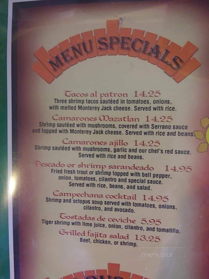 Guadalara Grill - Jefferson, OR menu_pic