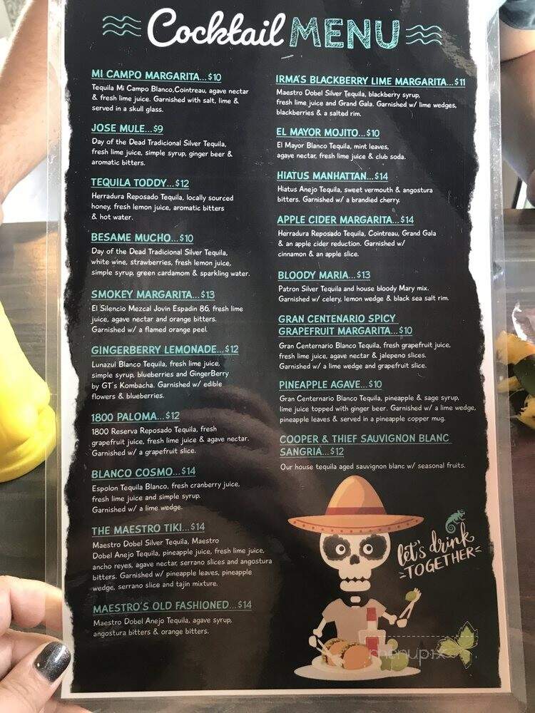 Irma's Tacos, Craft Beer & Tequila Bar - Venice, FL menu_pic