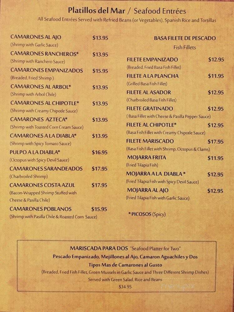Salsas Restaurant - Cathedral City, CA menu_pic