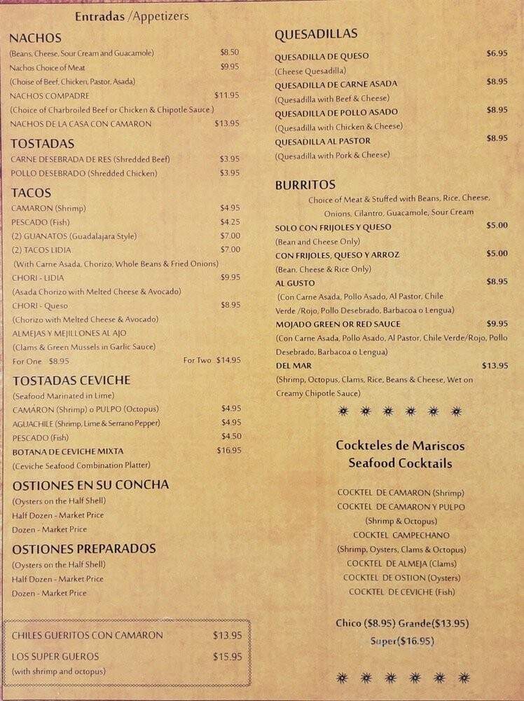 Salsas Restaurant - Cathedral City, CA menu_pic