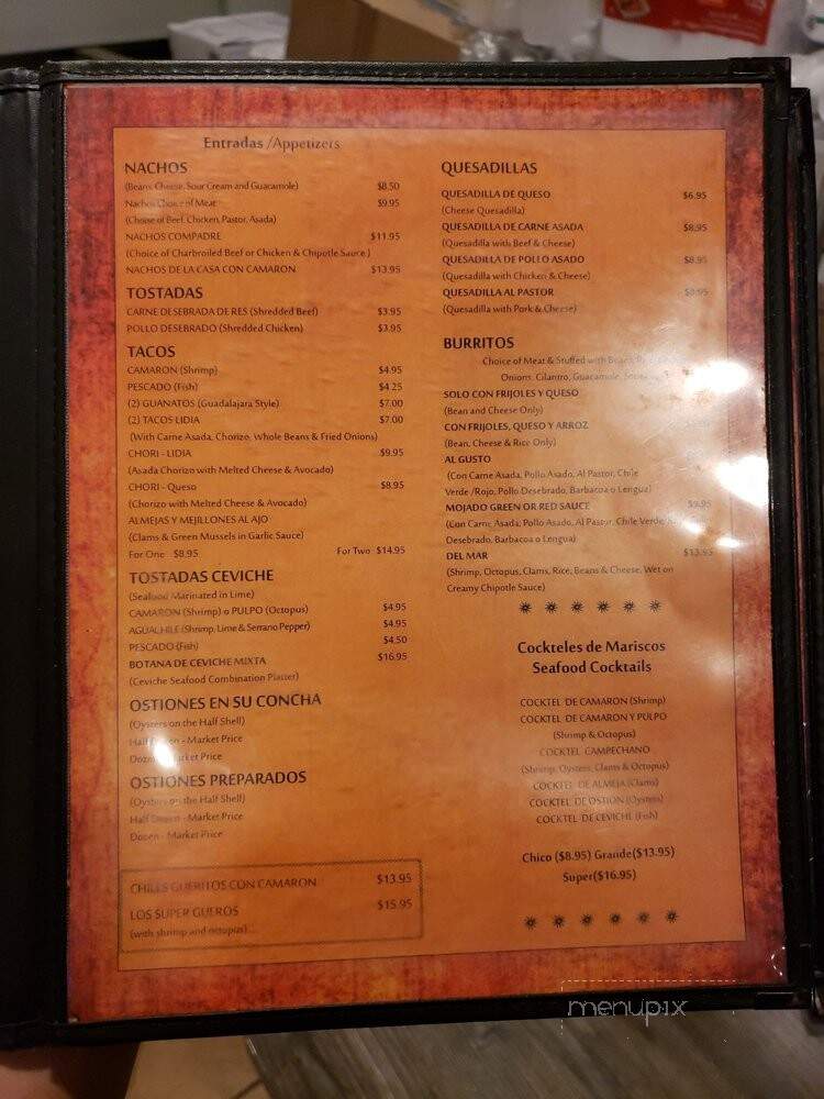 Salsas Restaurant - Cathedral City, CA menu_pic