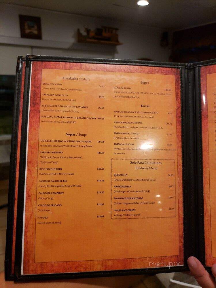 Salsas Restaurant - Cathedral City, CA menu_pic