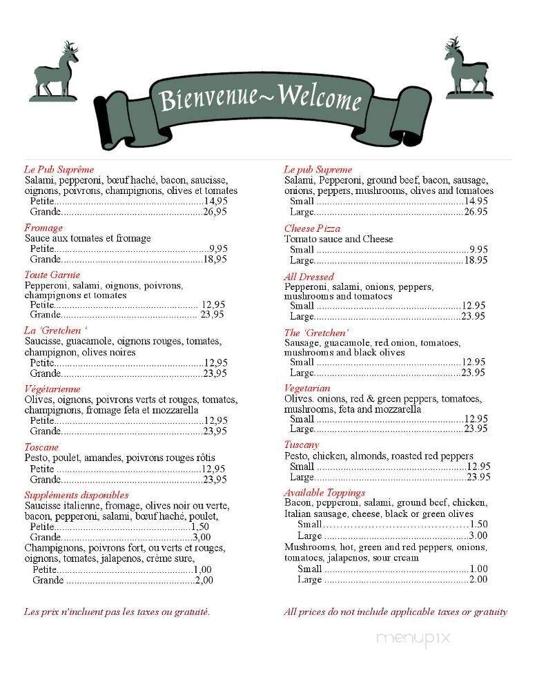 Le Pub McVey - Lac-Ste-Marie, QC menu_pic