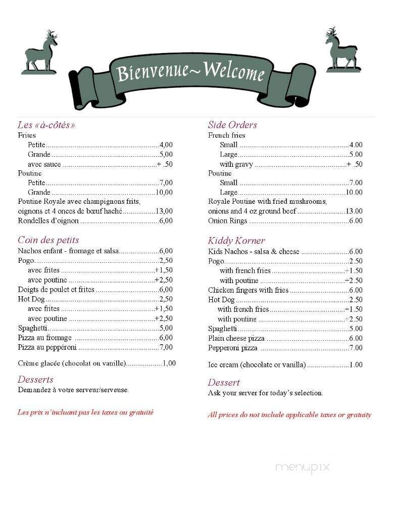 Le Pub McVey - Lac-Ste-Marie, QC menu_pic