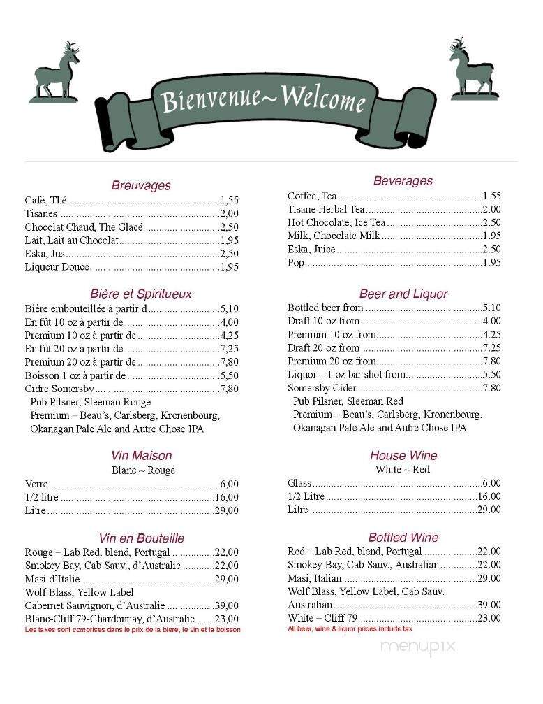 Le Pub McVey - Lac-Ste-Marie, QC menu_pic