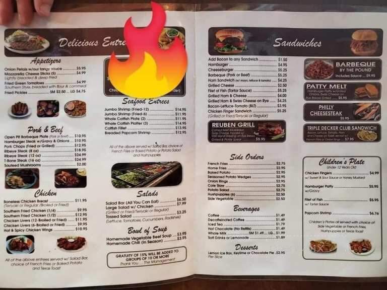 Sawmeal Restaurant - Brent, AL menu_pic