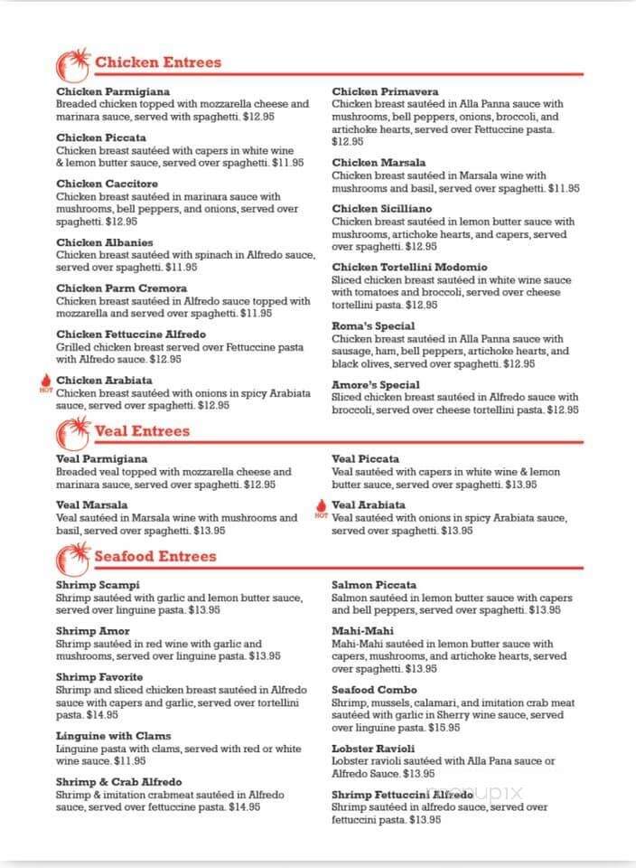 Roma Italian Restaurant - Ozark, AR menu_pic