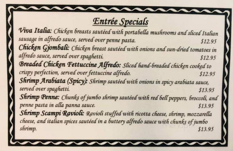 Roma Italian Restaurant - Ozark, AR menu_pic